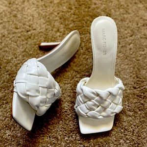White square toe Marc fisher sandals